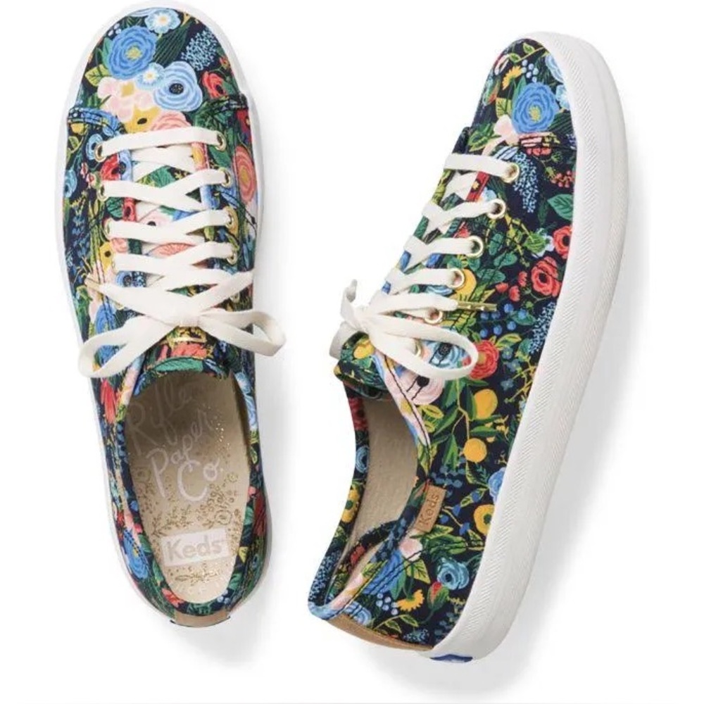 EUC Keds X Rifle Paper Co. Kickstart Sneakers in Garden Party